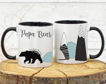Personalised Papa Bear Mug From The Kids Custom Papa Mug Promoted To Dad Papa Bear Gift Daddy Bear First Fathers Day Gift Papa Birthday