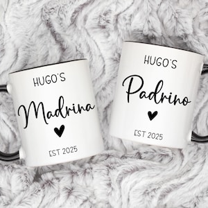 Personalised Godparents Gift Madrina Padrino Mug Set Madrina Proposal Padrino Proposal Gift From Godchild Godfather Godmother Proposal Gifts