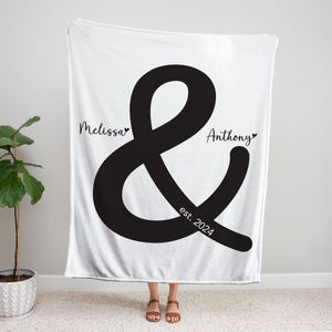 Personalized Couples Blanket Anniversary Blanket Girlfriend Customizable Blanket Boyfriend Cuddle Blanket Engagement Blanket Mr And Mrs Gift