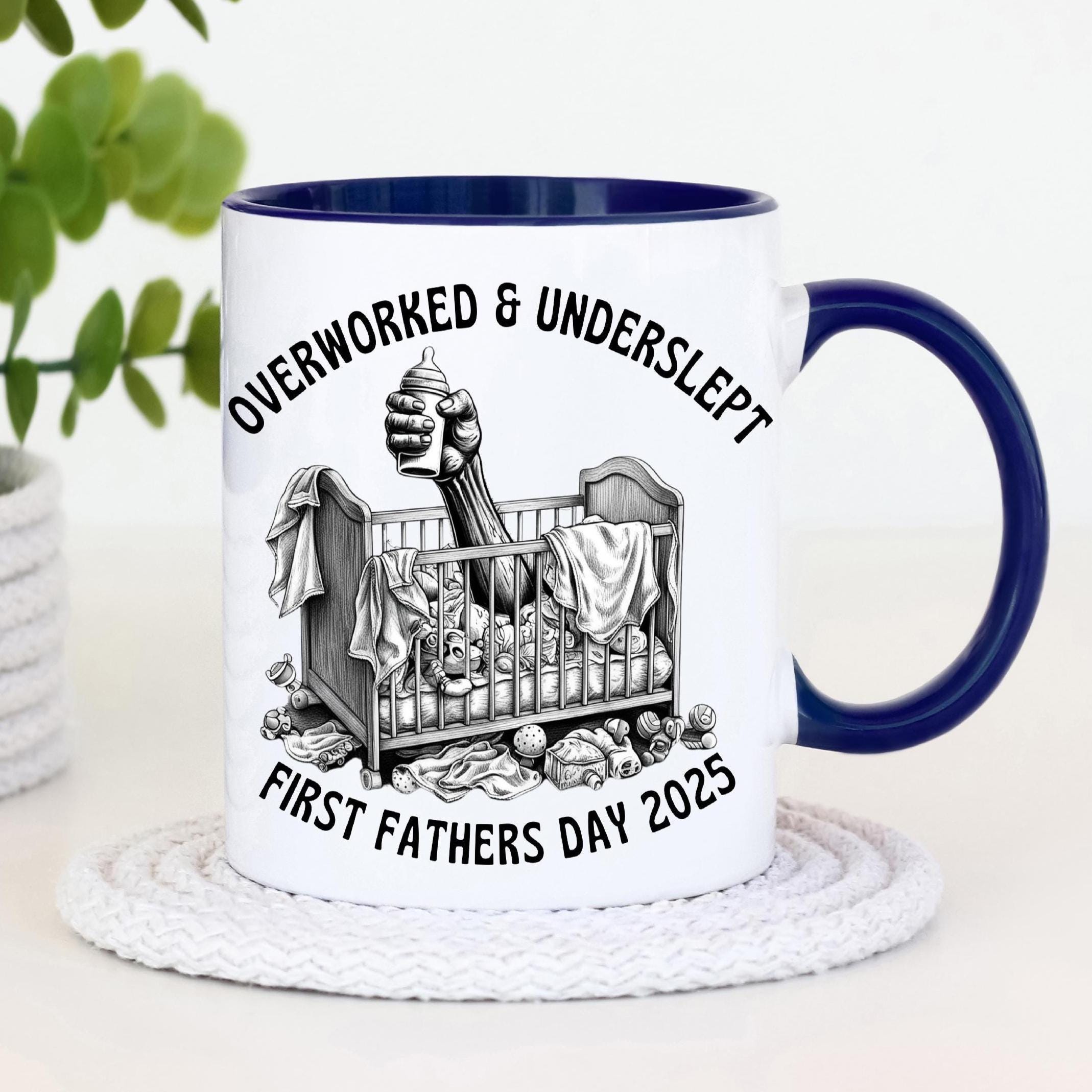 Funny New Dad Mug 1st Fathers Day 2025 First Time Dad Gift New Dad