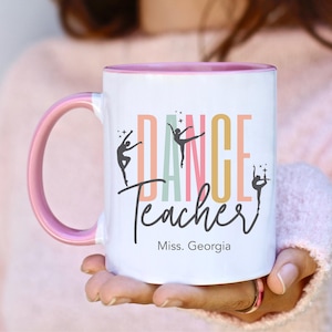Mug personnalisé professeur de danse cadeau personnalisé professeur de danse cadeau de remerciement de récital de danse professeur de ballet et étudiant en danse coach de danse