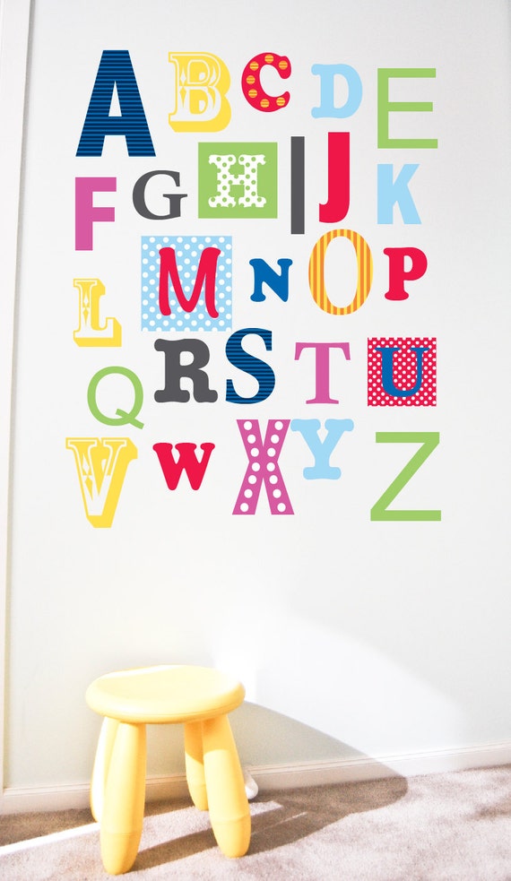 Items similar to ABC Wall Decal on Etsy