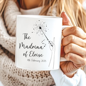 Cadeau Madrina personnalisé de sa filleule Madrina, filleul, cadeau de proposition de filleule personnalisé Mug Madrina, cadeau parrain et marraine de la nièce fée marraine