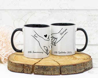Taza personalizada para 20 aniversario de boda para él y ella, taza de café del 20 aniversario para marido y esposa, cuarentena 2020 o 2021, veinte años juntos, casado 20 años Taza personalizada para 20 aniversario de boda para él y ella, taza de café del 20 aniversario para marido y esposa, cuarentena 2020 o 2021, veinte años juntos, casado 20 años