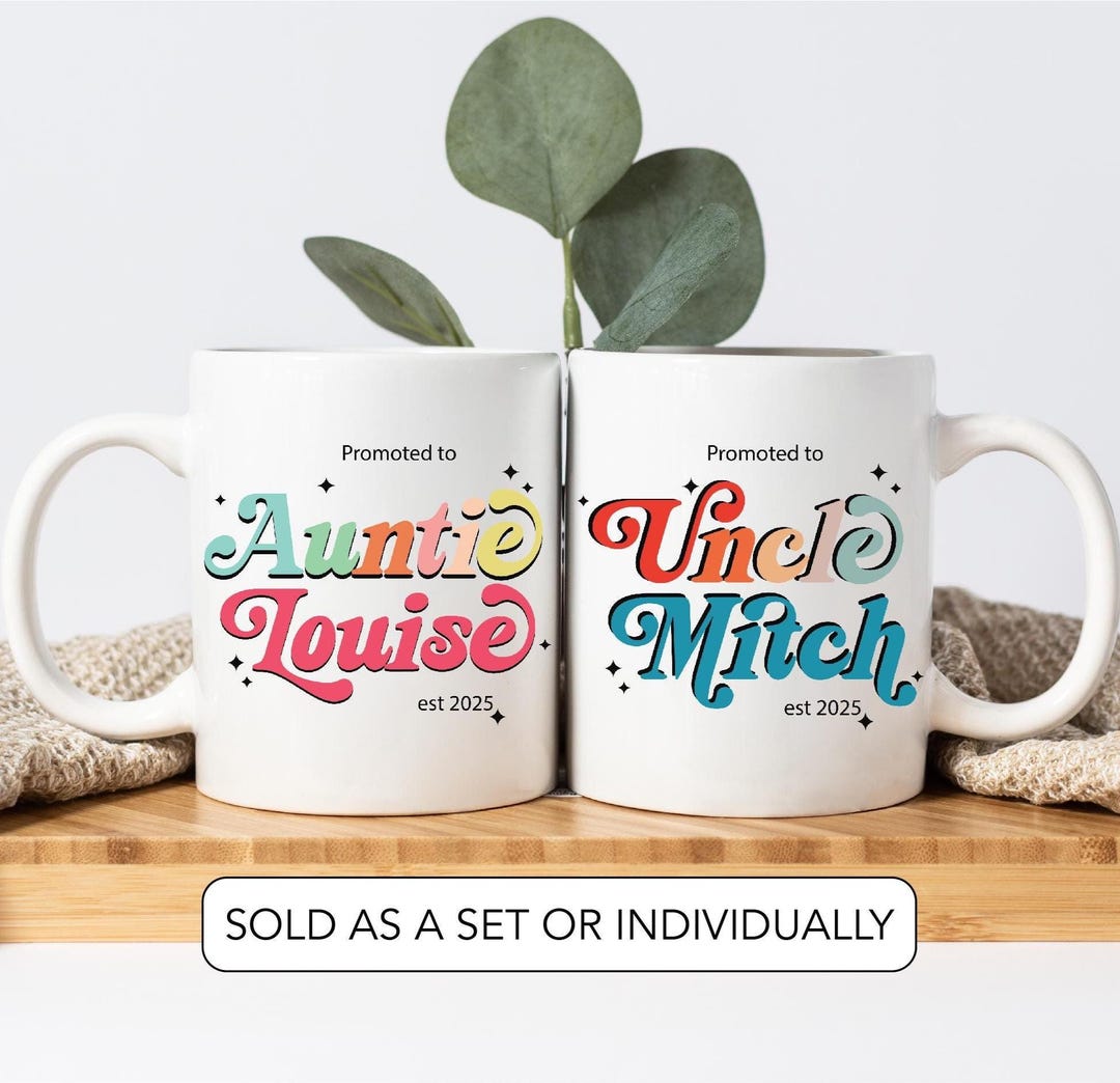 Custom Pregnancy Reveal Mug for New Aunt and Uncle Pregnancy ...