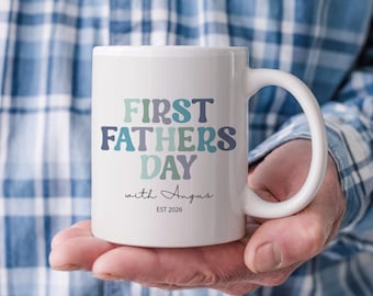 Personalised 1st Fathers Day Coffee Mug From Baby First Time Dad Gift First Time Daddy Gift New Daddy Gift From Wife Promoted To Dad Papa