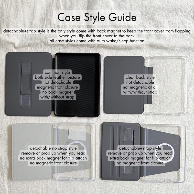 Kobo Case Witchy Kindle Case Magnetic Detachable with Strap Kindle Paperwhite Case, Aesthetic Kobo Clara Cover for Book Lovers/Bookworm Gift image 2