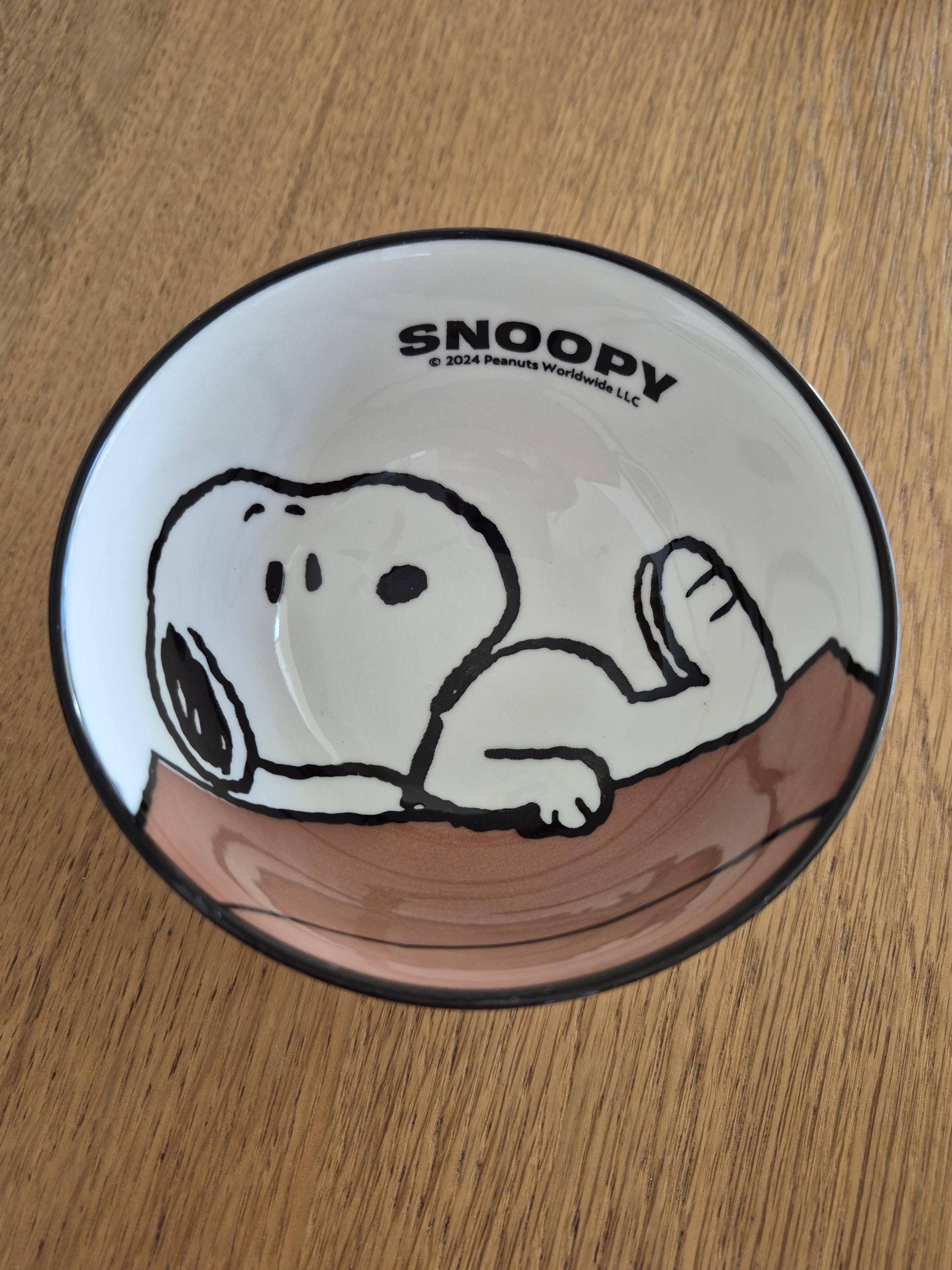 Snoopy Ceramic Bowl – Cream & Black