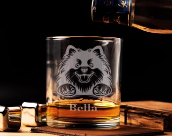 Finnish Lapphund Whiskey Glass, Custom Whiskey Glass, Dog Mom Gift, Dog Dad Gift, Pet Lover Gift, Pet Whiskey Glass, Pet Loss Gift