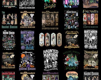 50+ The Haunted Mansion PNG Bundle, Mouse and Friends Mickey Minnie Haunted Mansion Trip Tee, Stretching Room Png, Disney Halloween 2026 Png