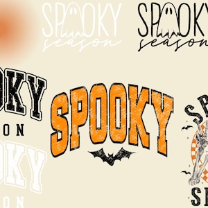 Spooky PNG, Varsity Png, Bat Png, Spooky Season Png, Spooky Vibes Png, Trendy Halloween Png, Retro Halloween Png, Halloween Sublimation