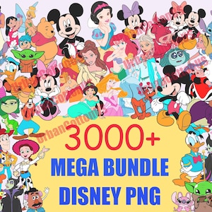 Mega Bundle Disney Png, Disney Princess Png, Disney All Character, Disney Halloween, Mouse And Friends, Stitch, Toy Story, Disney Cars