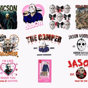 Ja.son Voorhees Png Bundle, Horror Friends Png, Horror Character Png, Horror Halloween, Scary Movie, Halloween Friends, Vintage Halloween