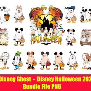 Ghost Halloween Png Bundle, Halloween Mouse And Friends Png, Dis.ney Ghost Png, Cute Mouse Pumpkin, Not so Scary, Spooky Season 2025 Png