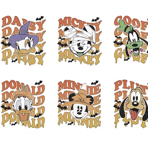 Dis.ney Halloween Png Bundle, Halloween Mouse And Friends Png, Cartoon Halloween, Halloween Character, Spooky Season, Trick Or Treat, Fall