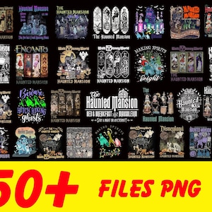 The Haunted Mansion PNG Bundle, Scary Haunted House Png, Mickey and Friends Haunted Mansion, Scary Movie, Family Vacation, Halloween 2025Png