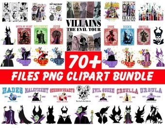 70+ Schurken Png-Bundle, Cartoon Schurken PNG, Schurken Charaktere Png, Di.sney Halloween, Gruselfilm, Bösewicht, Die böse Königin, Maleficent