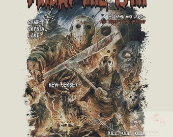 Jason Voorhees PNG, Friday the 13th Horror, Scary Halloween 2025, Retro Horror Png, Horror Night, Killer It Since 1978 Png, Horror Movie Png