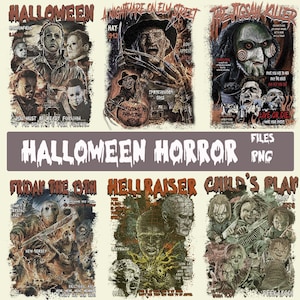Halloween Characters Png Bundle, Halloween Friends Png, Retro Horror Png Bundle, horror characters, Scary Movie Bundle, Halloween 2025 Png