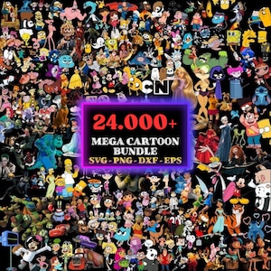 24000+ Cartoon Mega Bundle, Cartoon characters ,Cartoon Clipart  Cartoon Mega Png, Giga Cartoon Bundle, Cartoon Bundle, Tshirt design