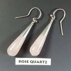 Choice of 9...Gemstone and Sterling Silver Earrings..My Popular Torpedo Style...Large Size image 7