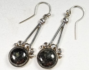 Pretty Pyrite and Sterling Silver Earrings