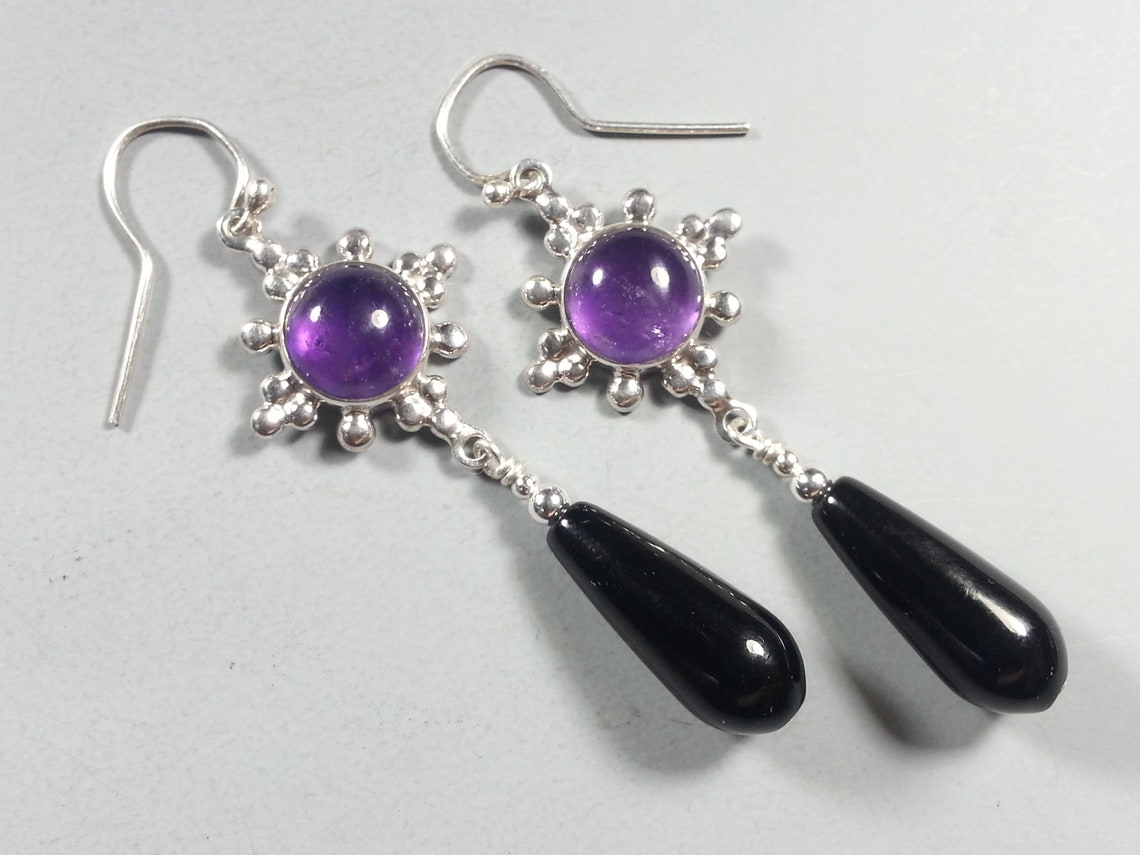 Beautiful Amethyst and Sterling Silver Earrings in My - Etsy