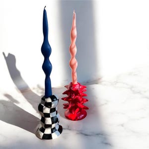 Portacandele retrò, vaso in cartapesta, accessori per la casa moderni, decorazione unica, candeliere, arredamento per la casa colorato, decorazione ecologica
