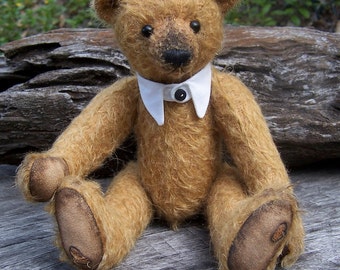 PDF Teddy bear pattern Edwards, 8 inches fully jointed vintage looking mohair bear with collar.