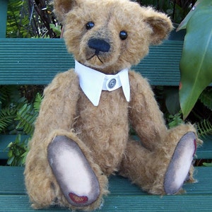 PDF Teddy bear pattern , Sebastian 15 inches fully jointed traditional mohair teddybear with shirt collar