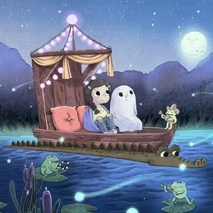 Summer Camp Island Betsy and Ghost 8 x 10 Giclee Print image 1