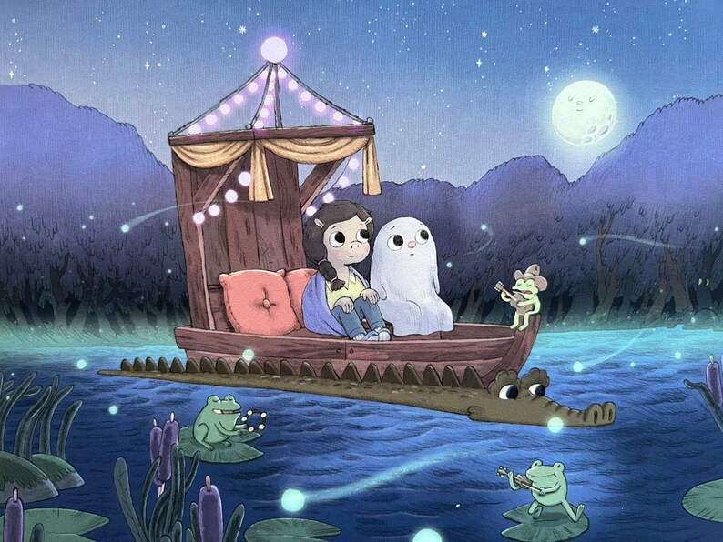 Summer Camp Island Betsy and Ghost 8 x 10 Giclee Print image 1