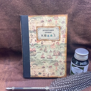 Quaderno A6, diario dell'avventuriero / Penna e carta / gioco di ruolo / copertina rigida / fatto a mano