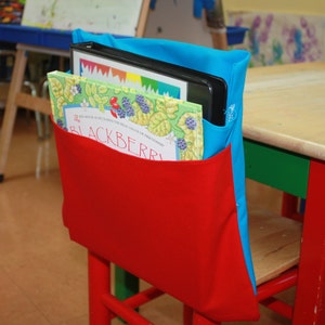 25 2 Pocket Chair Pocket, Seat Desk Pouch Create your OWN CoLOR Combination Chair Pocket Factory CHOOSE YOUR SiZE image 1