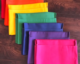 25 Classroom Chair Pockets, Seat Desk Pouch, Organizer, Chair Bag, Durable Duck Cloth YOU CHOOSE the SiZE and COLOR Classroom Desk Organizer