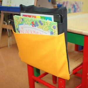 25 2 Pocket Chair Pocket, Seat Desk Pouch Create your OWN CoLOR Combination Chair Pocket Factory CHOOSE YOUR SiZE image 5