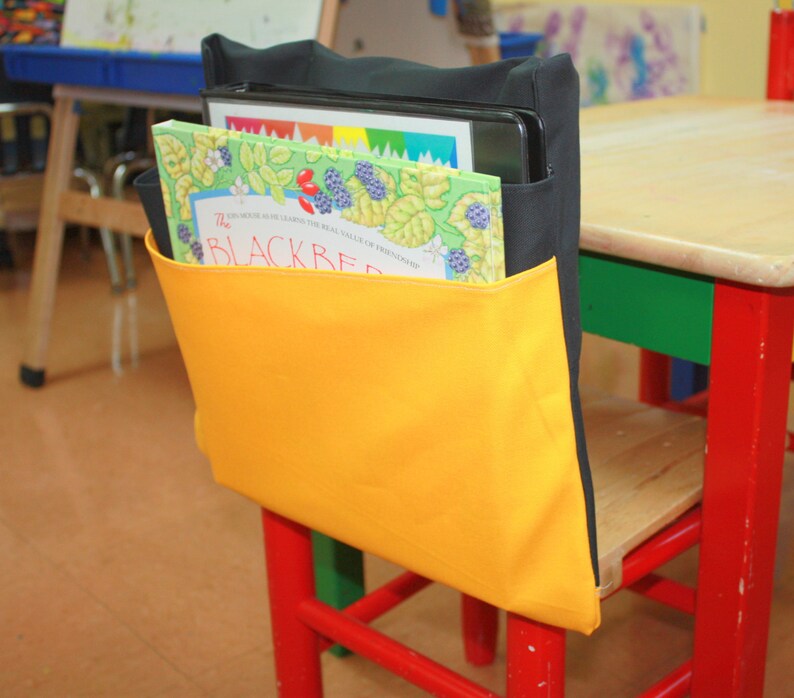 25 2 Pocket Chair Pocket, Seat Desk Pouch Create your OWN CoLOR Combination Chair Pocket Factory CHOOSE YOUR SiZE image 5