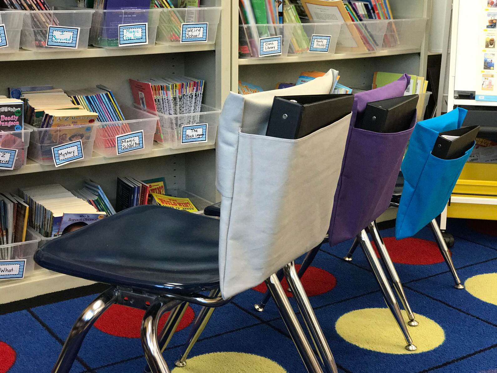 25 Classroom Chair Pockets Seat Sacks Desk Organizer Chair Bag Etsy