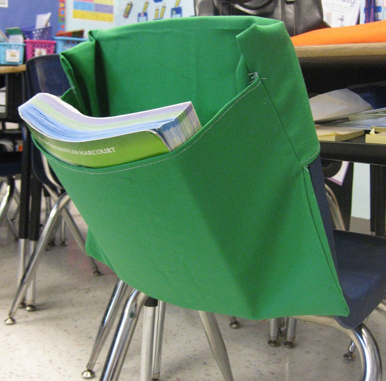 5 Classroom Chair Pockets Seat Cover Desk Organizer Chair Etsy