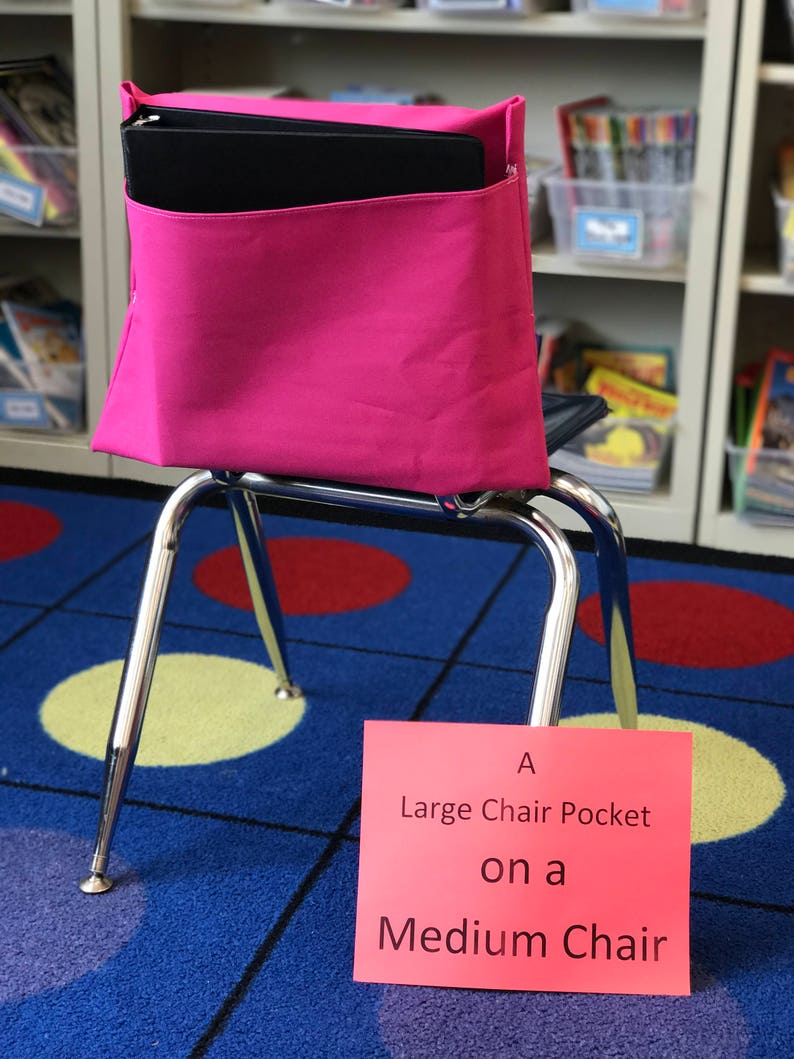 6 Classroom Chair Pockets Seat Sacks Desk Organizer Chair Etsy