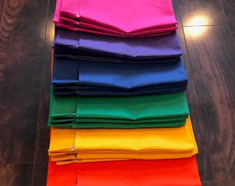 10 Chair Pockets, Seat Desk Pouch, Canvas Chair Pocket, Fits Medium Chairs You Choose COLoR(S) and SIZES Pockets are Washable