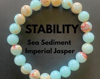 Stability Bracelet ~ Sea Sediment Imperial Jasper