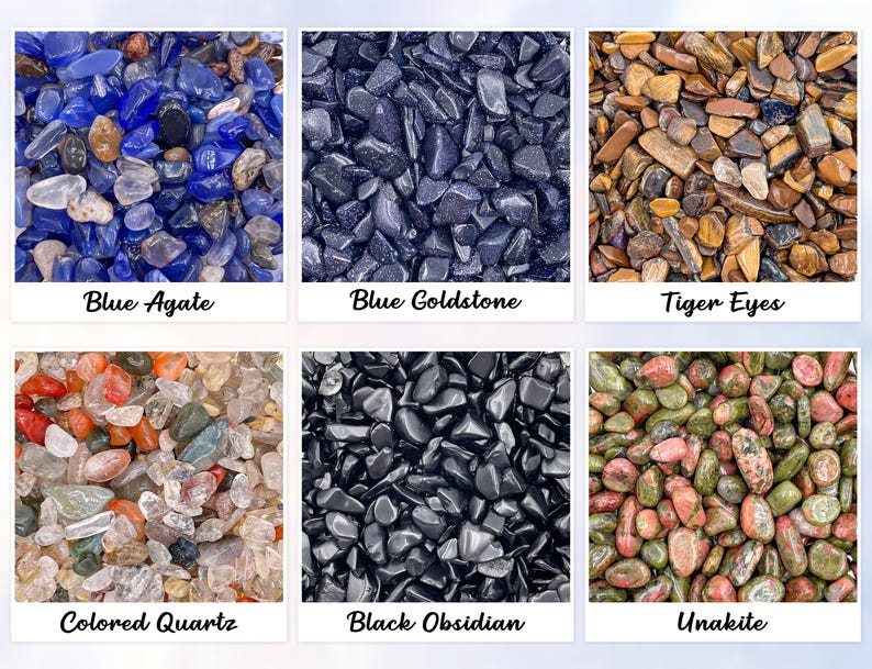 5-7mm Genuine Crystal Chips Bulk, 1 Oz Bags, Loose Undrilled Semi ...