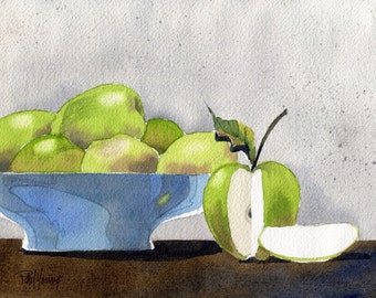 Apples-Print from an original watercolor painting