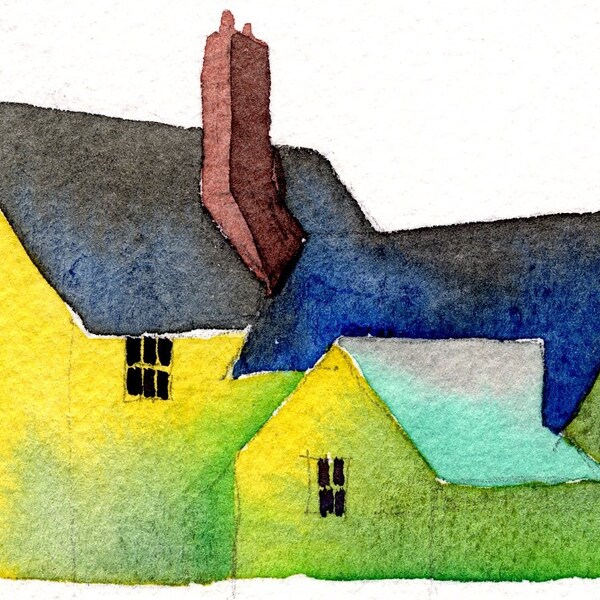 English Cottage 1-Print from an original watercolor painting
