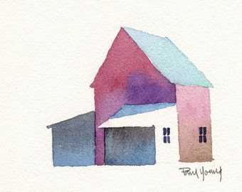 Barn 2-Print from an original watercolor painting