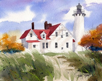 Iroquois Light House-Print from an original watercolor painting