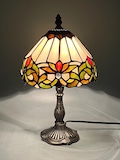 Floral Tiffany Table Lamp, Home Decor, Handmade Antique Lighting, Flower Tiffany lamp product logo