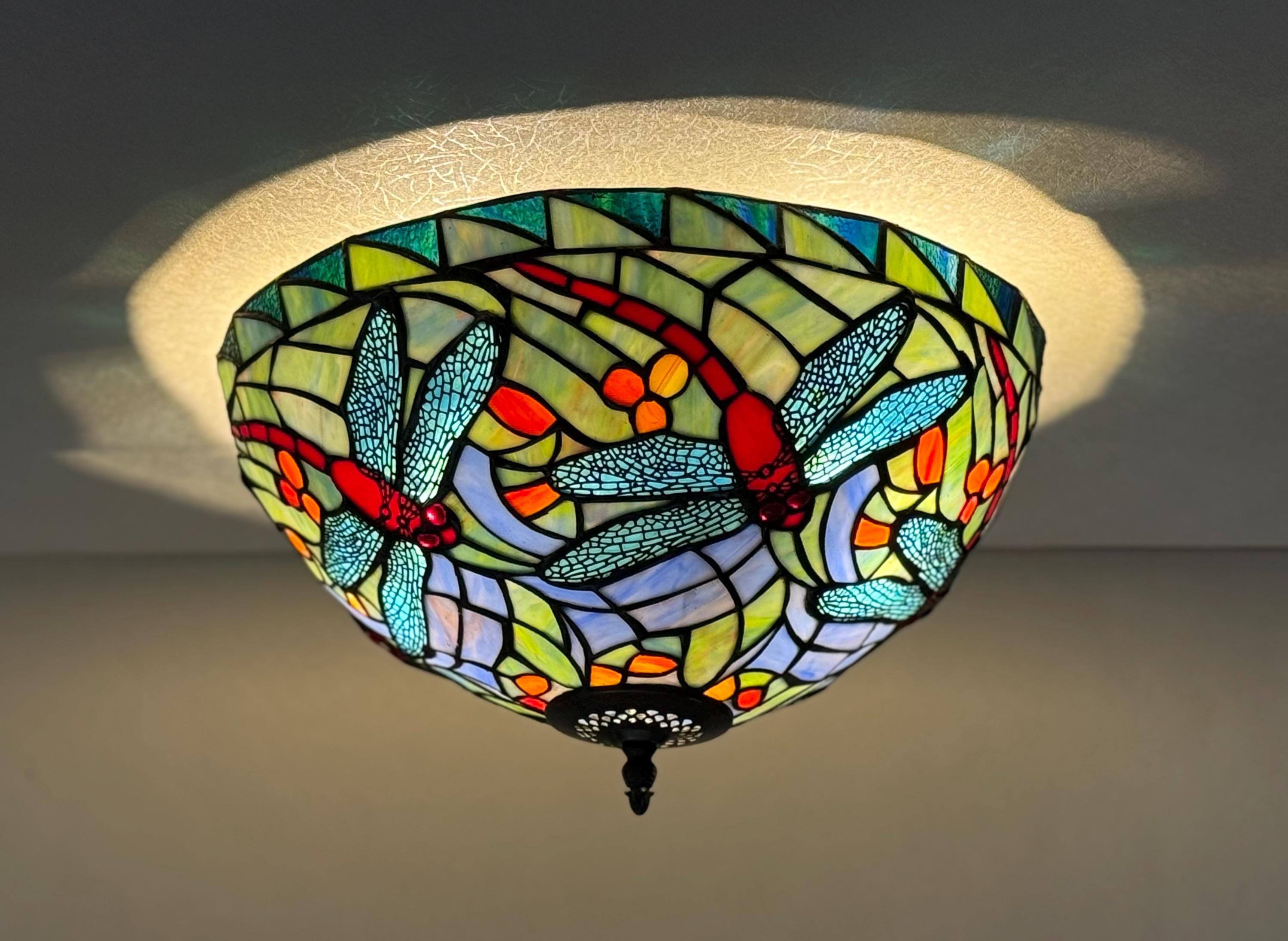 Antique stained glass light - Etsy 日本