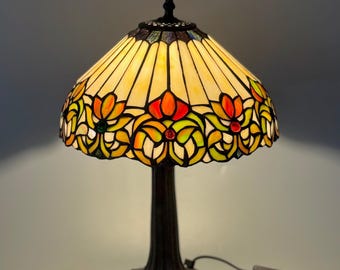12 inch Tiffany-tafellamp, woondecoratie, klassieke vintage handgemaakte antieke verlichting, 12 inch bloemen Tiffany-lamp